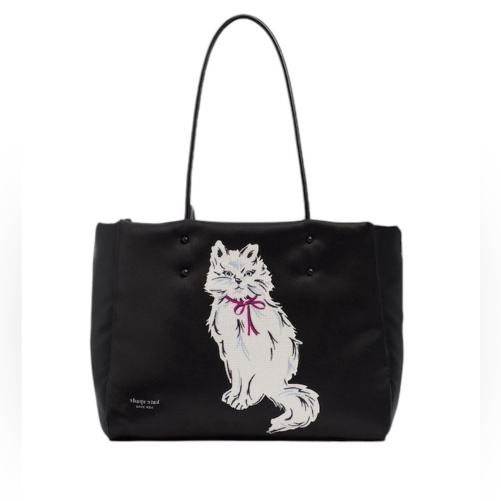 kate spade Whiskers Crystal Embellished Large Everything Tote NWT